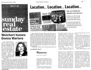 Donna Warters Newspaper Feature